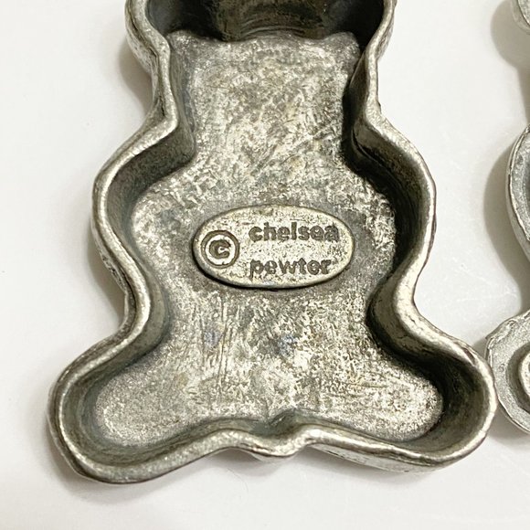 Vintage July Birthday Bear Chelsea Pewter Jewelry Trinket Box - Picture 8 of 10